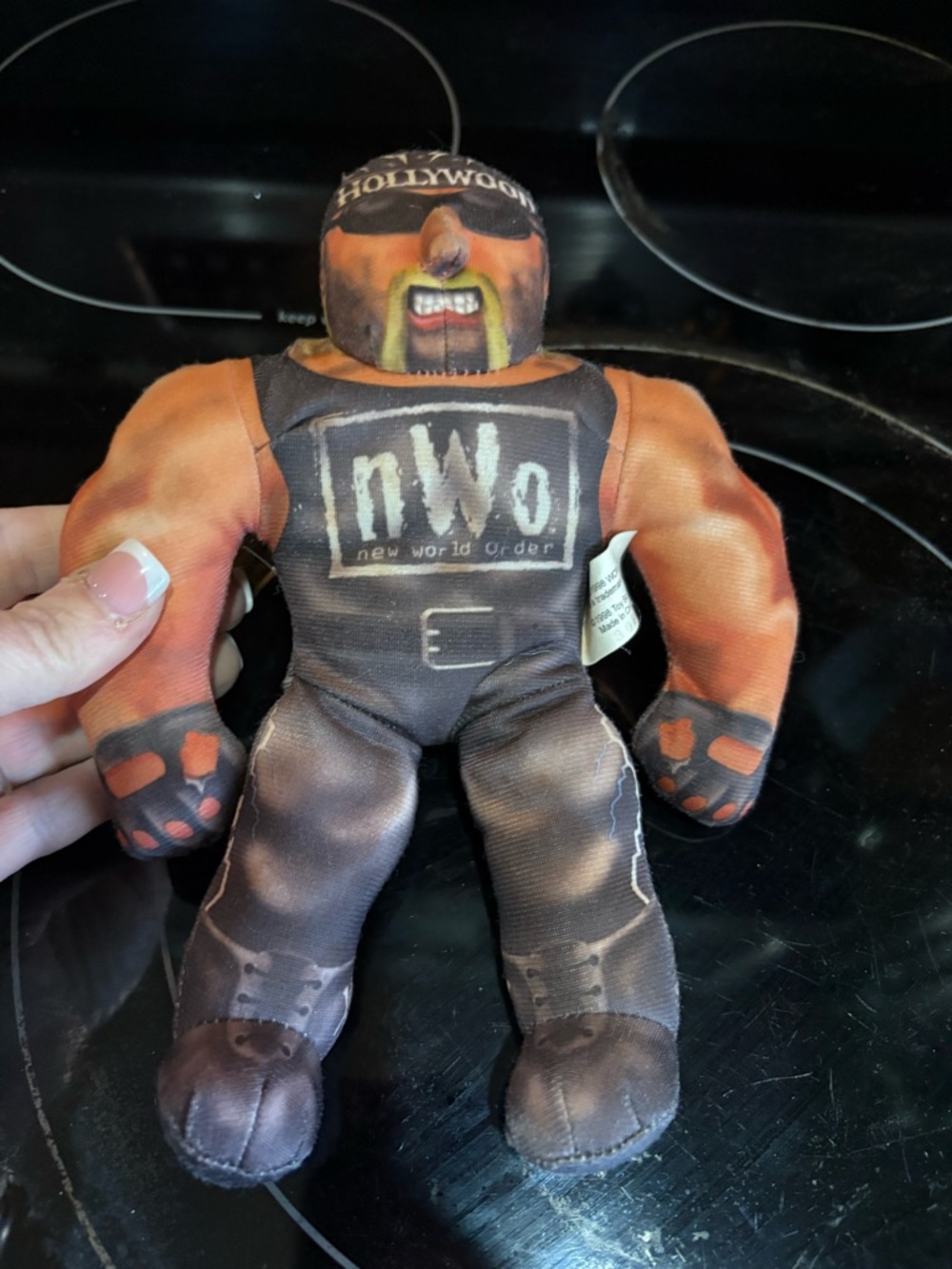 nWo Black and Orange Wrestling Plush Toy